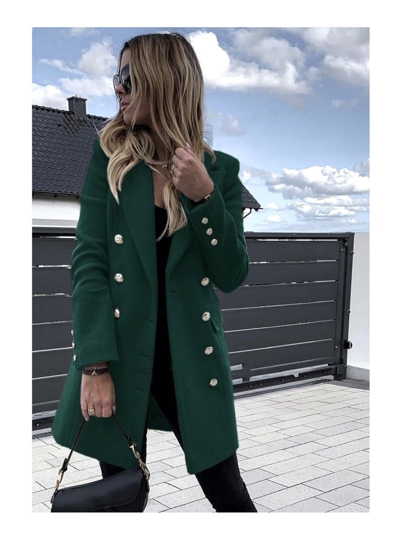 Manteau Mi Long Kebello Vert - Kiabi