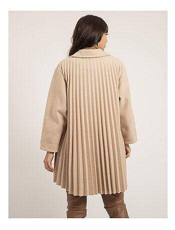 Manteau mi-long plissé ULBAD
