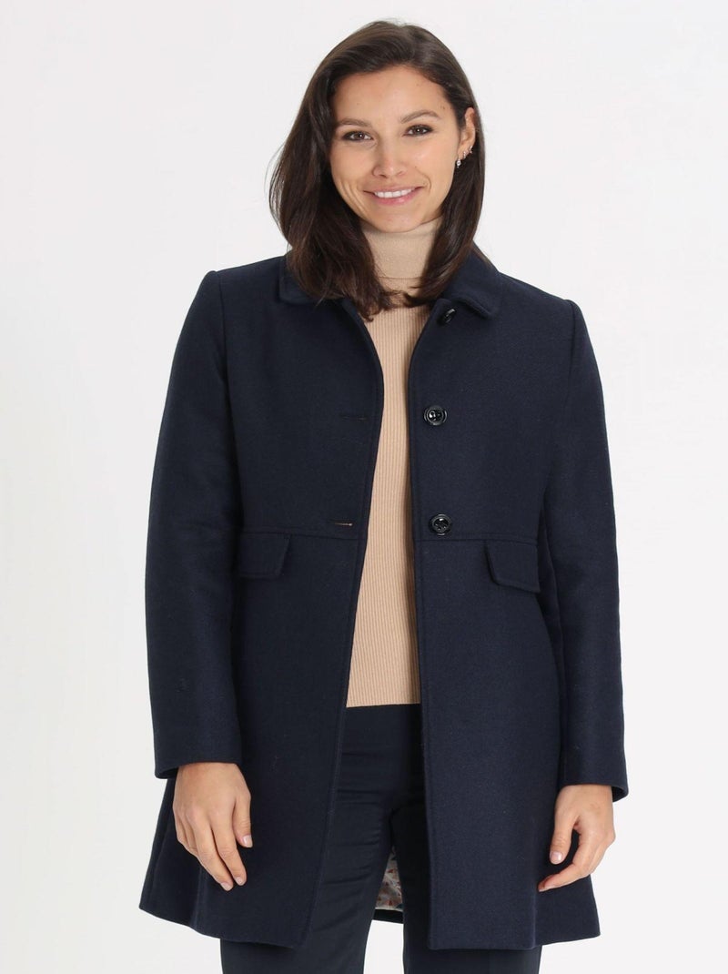 Manteau MICHELLE Navy Manteau Bleu marine - Kiabi