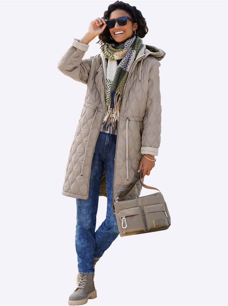 Manteau modèle réversible - taille standard - helline Gris taupe - Kiabi