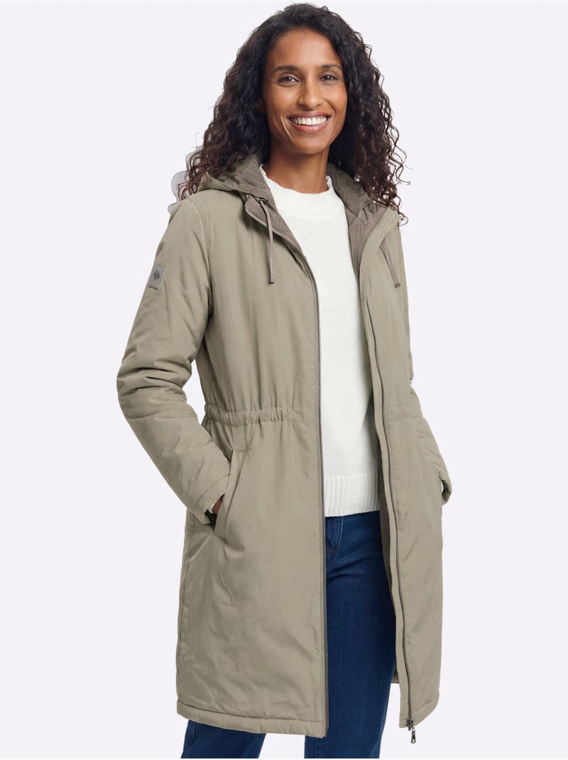 Manteau modèle réversible - taille standard - helline Gris taupe - Kiabi