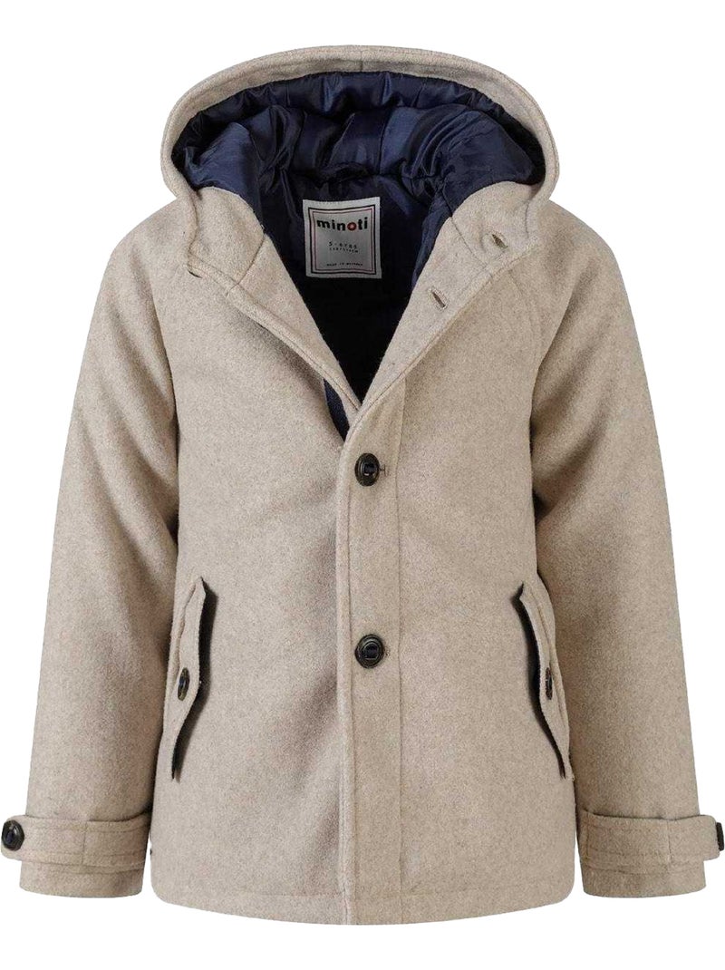 Manteau motif/style uni - minoti Beige - Kiabi