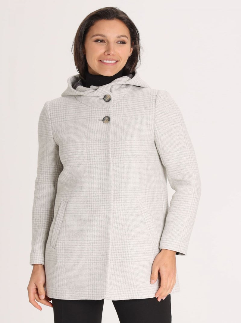 Manteau Mya Grey | Gerard Pasquier Avec Col Boutonné | Gerard Pasquier Gris - Kiabi