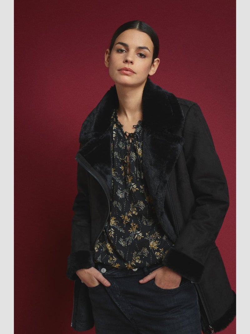 Manteau ORCHA 'Le Temps Des Cerises' Noir - Kiabi