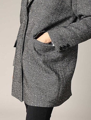 Manteau oversize à motif chevrons 'Deeluxe'