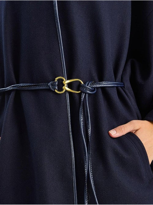 Manteau oversize en laine mélangée texturée à col veste lucci - Kiabi