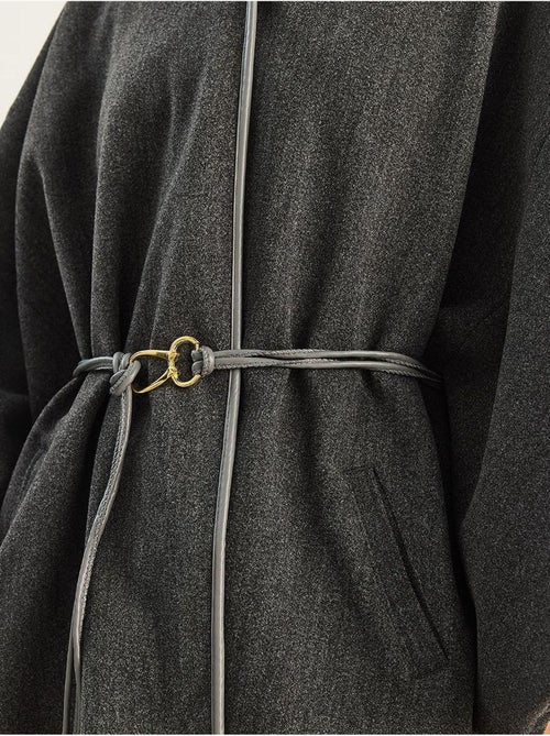 Manteau oversize en laine mélangée texturée à col veste lucci - Kiabi Manteau oversize en laine mélangée texturée à col veste lucci - Kiabi