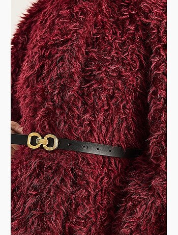 Manteau oversize texturé avec col veste lucci