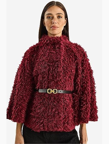 Manteau oversize texturé avec col veste lucci
