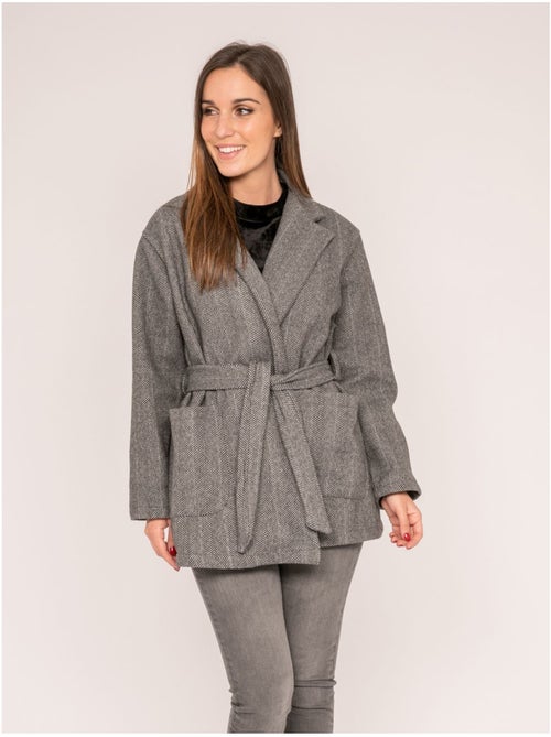 Manteau pardessus ceinturé ULRICK - Kiabi