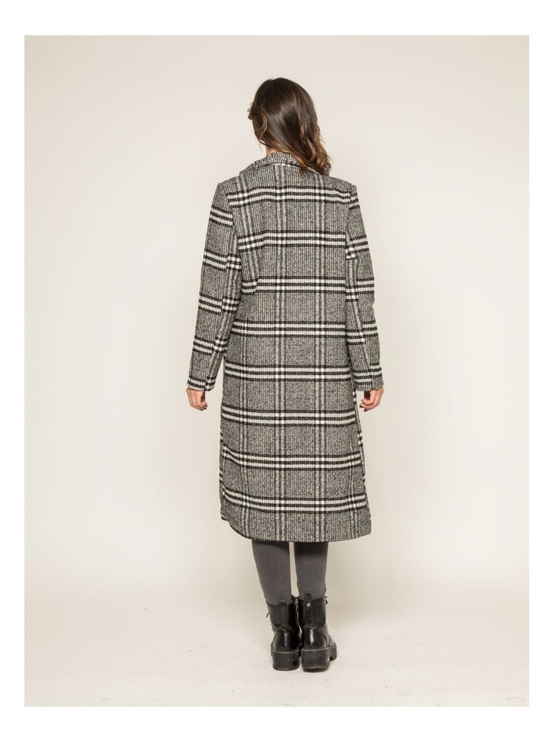 Manteau pardessus jacquard UTAWA Noir - Kiabi