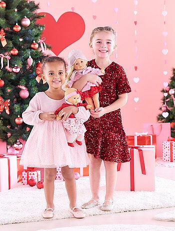 Manteau Pétales de Cœurs pour poupée ma Corolle