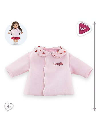 Manteau Pétales de Cœurs pour poupée ma Corolle