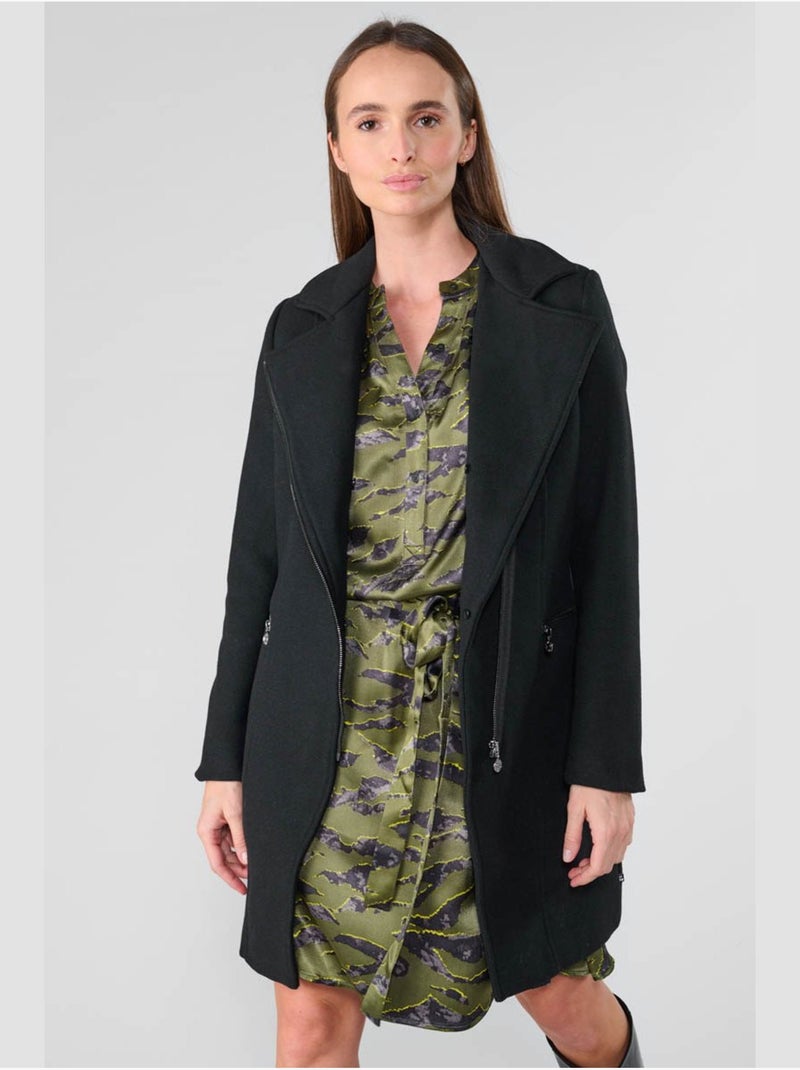 Manteau philine 'le temps des cerises' Noir - Kiabi