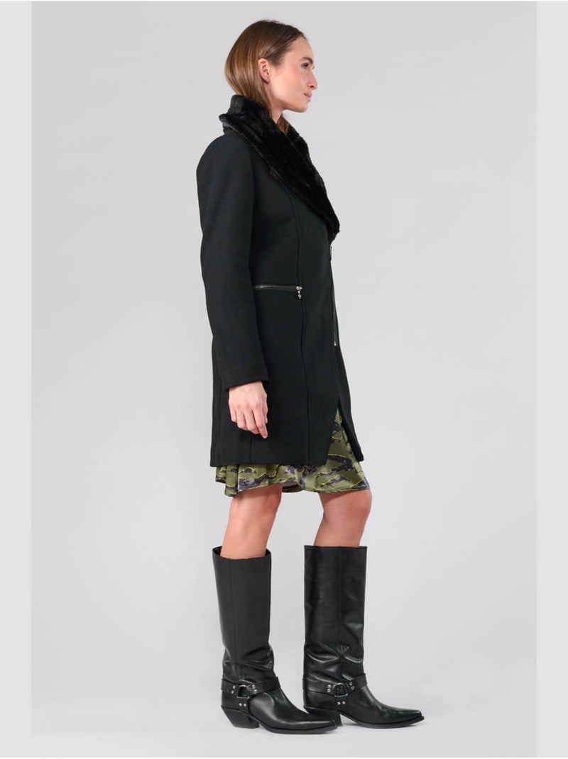 Manteau philine 'le temps des cerises' Noir - Kiabi