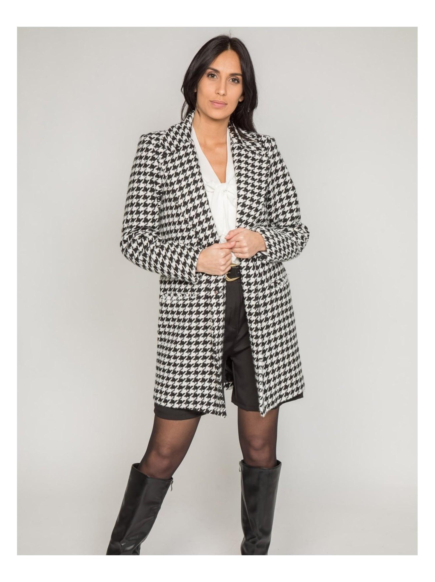 manteau pied poule