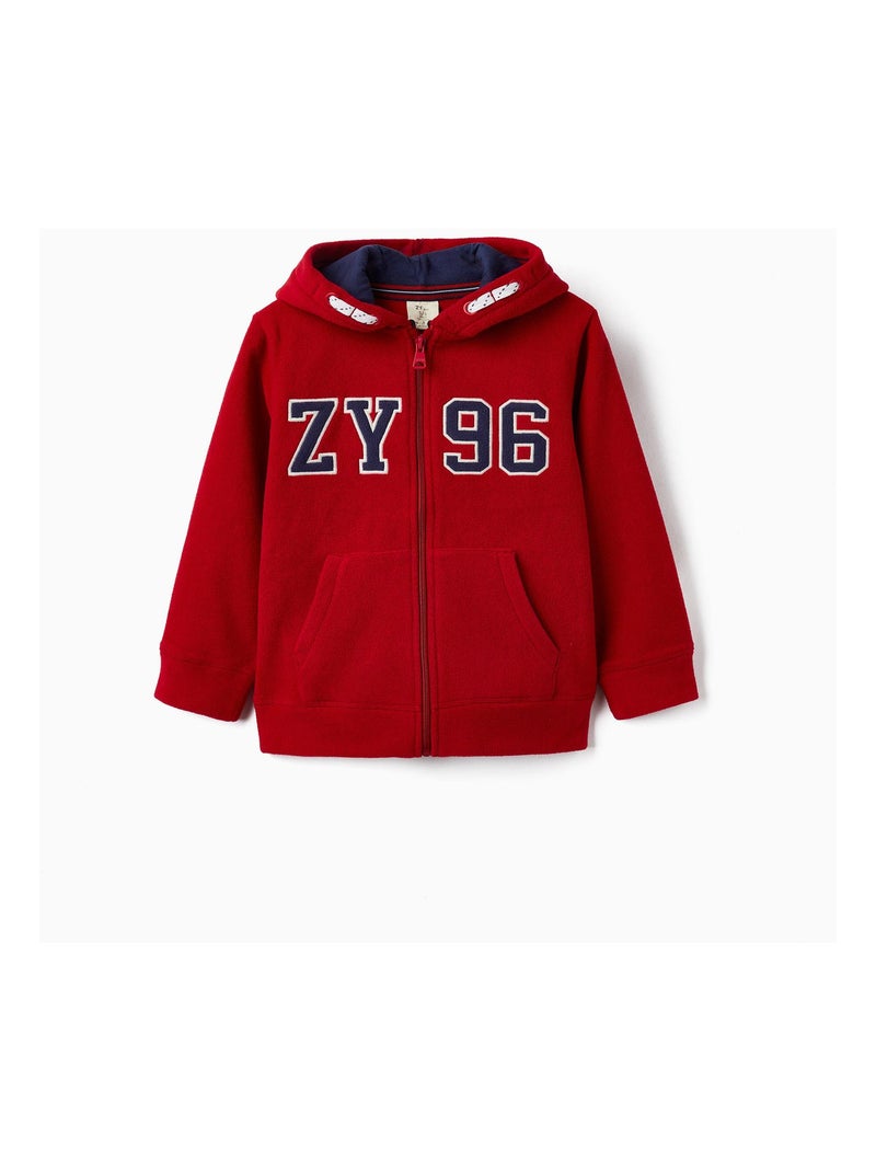 Manteau polaire à capuche pour garçon 'ZY'   ROYALS OFF DUTY Rouge foncé - Kiabi