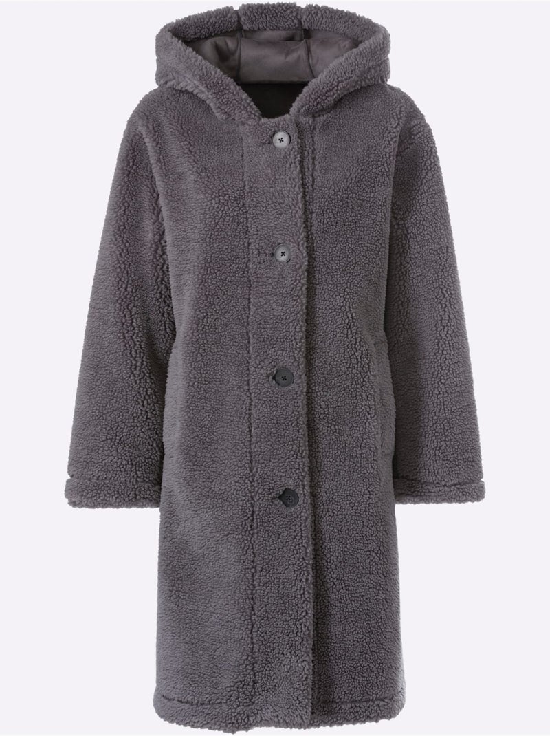 Manteau Polaire Doublure Polaire Douce - Taille Standard - Helline gris anthracite - Kiabi