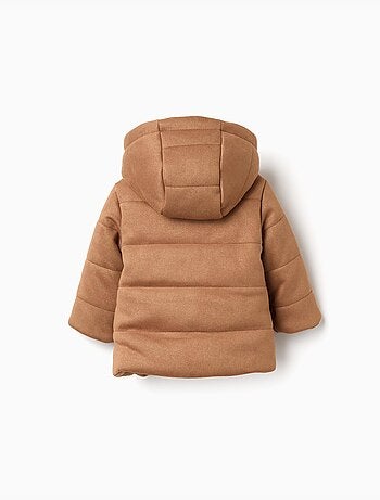 Manteau rembourré à capuche et doublure en peluche douce