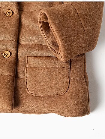 Manteau rembourré à capuche et doublure en peluche douce