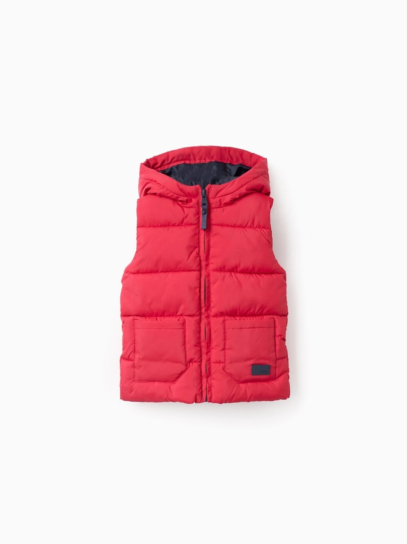 Manteau sans manches avec Capuche Rouge - Kiabi