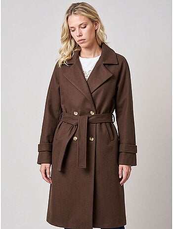 Manteau style trench long femme 'deeluxe'