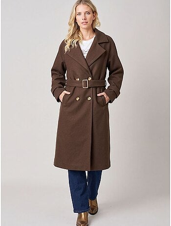 Manteau style trench long femme 'deeluxe'