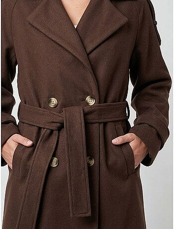 Manteau style trench long femme 'deeluxe'