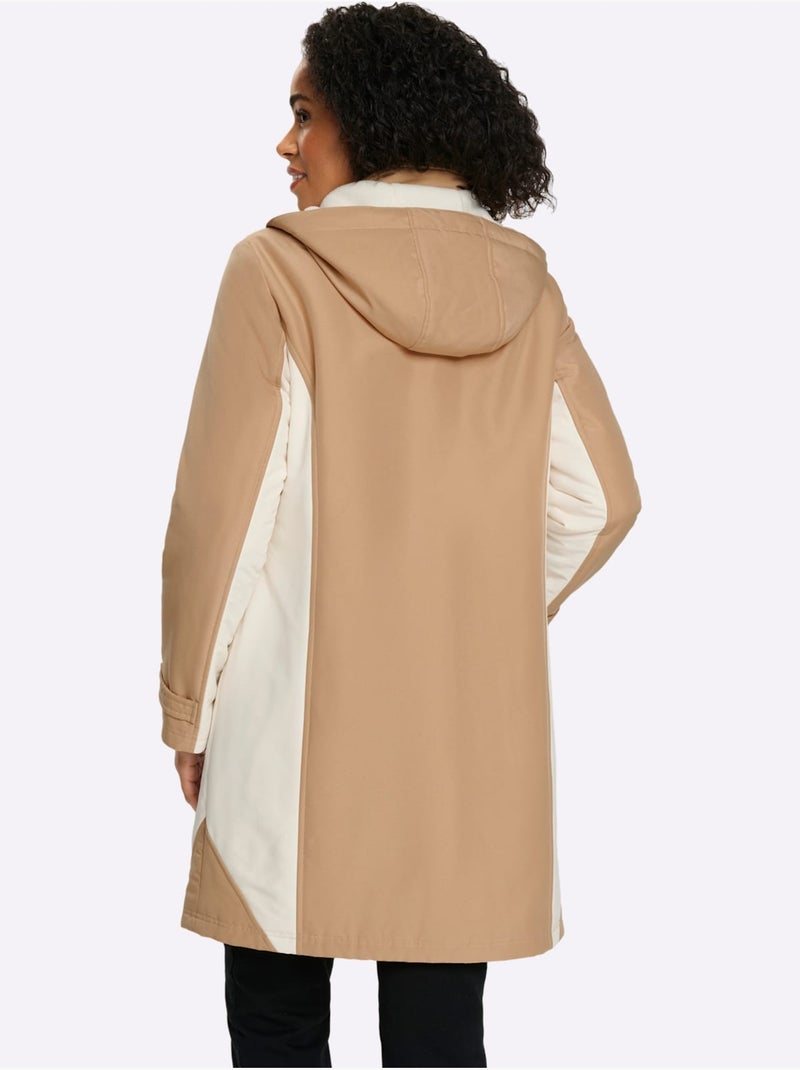 Manteau technique doublure polaire chaude - taille standard - moda vilona Ecru - Kiabi