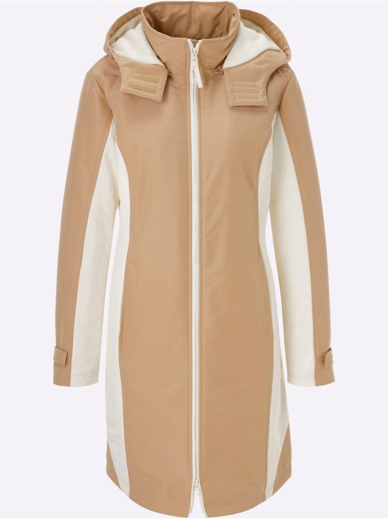 Manteau technique doublure polaire chaude - taille standard - moda vilona Ecru - Kiabi