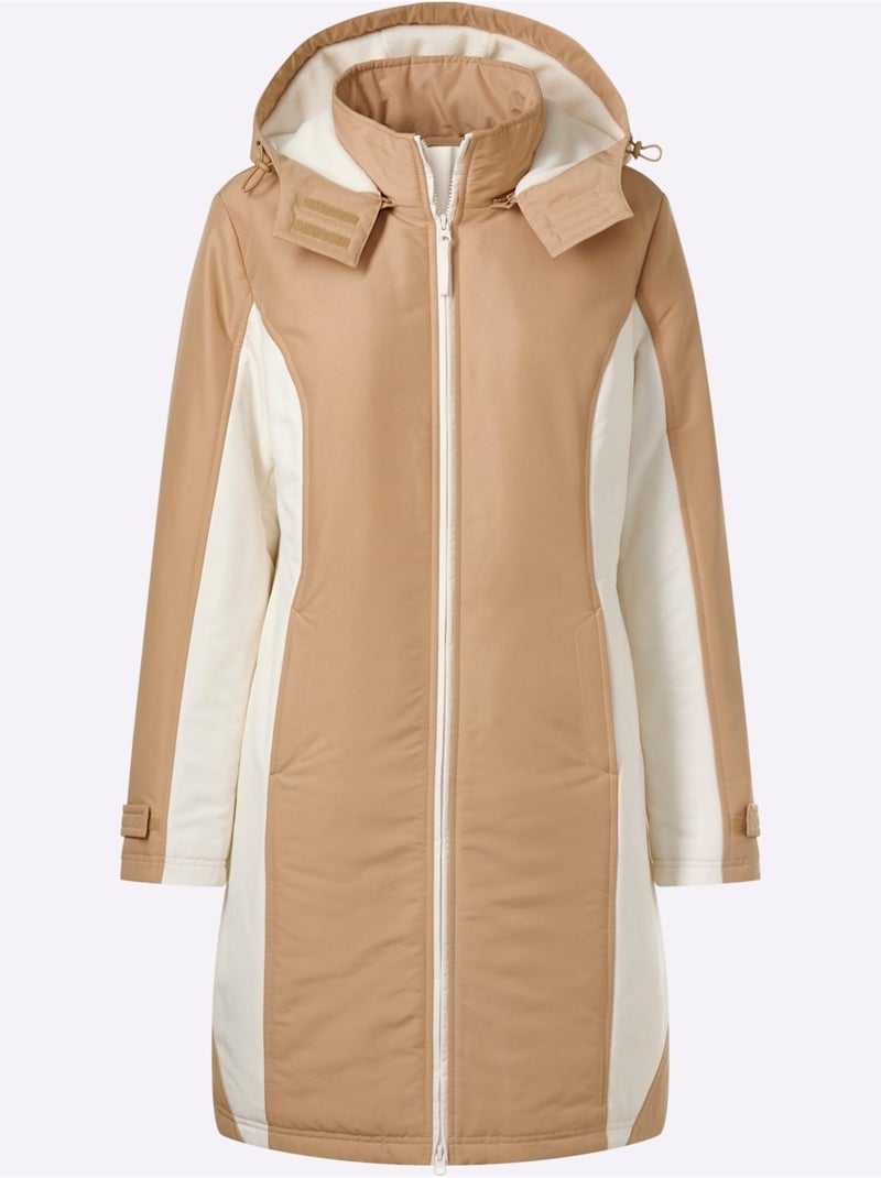 Manteau technique doublure polaire chaude - taille standard - moda vilona Ecru - Kiabi