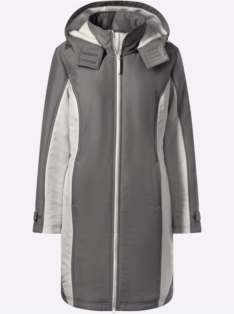 Manteau technique doublure polaire chaude - taille standard - moda vilona Gris Gris anthracite Gris - Kiabi