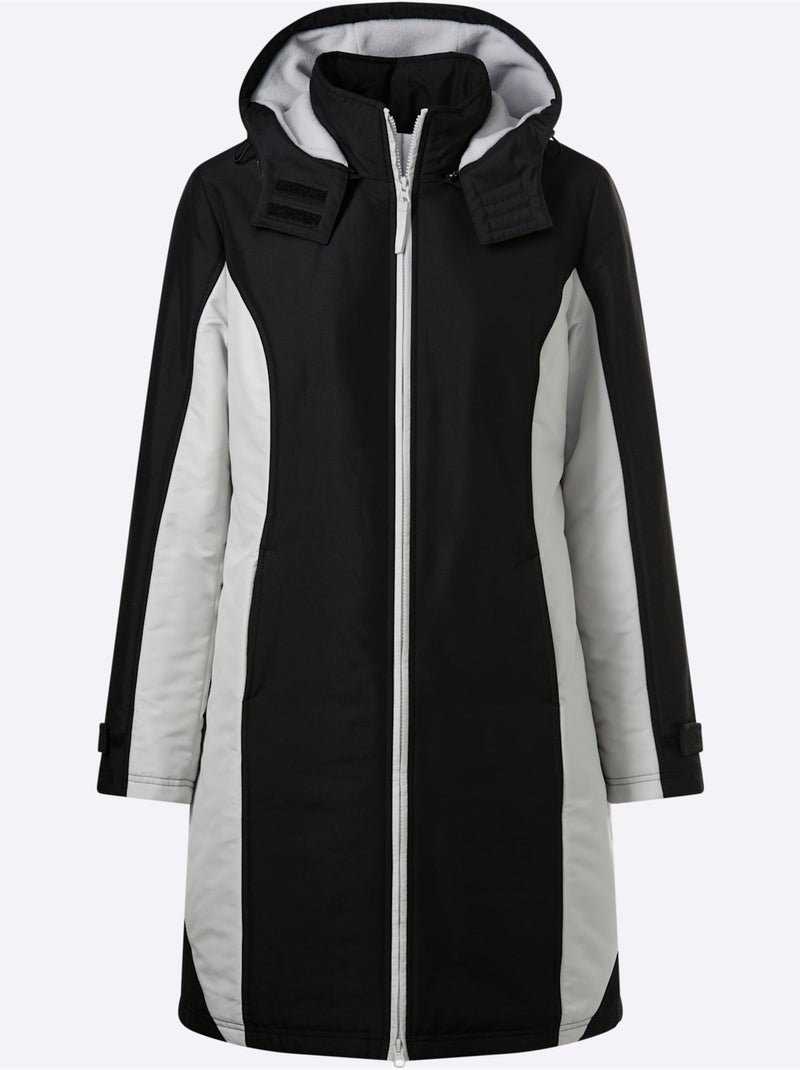 Manteau technique doublure polaire chaude - taille standard - moda vilona Noir Gris - Kiabi