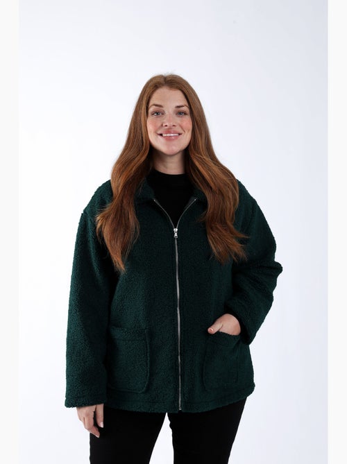Manteau teddy uni PAPRIKA - Kiabi