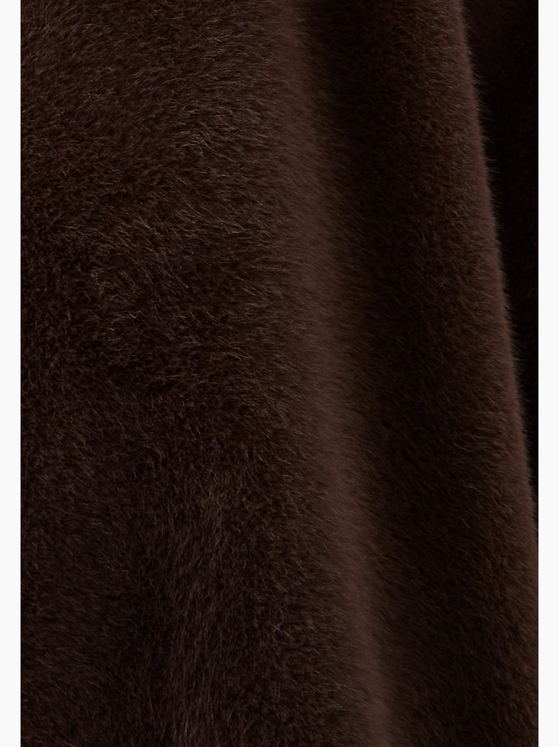 Manteau toucher doux - damart Marron chocolat - Kiabi