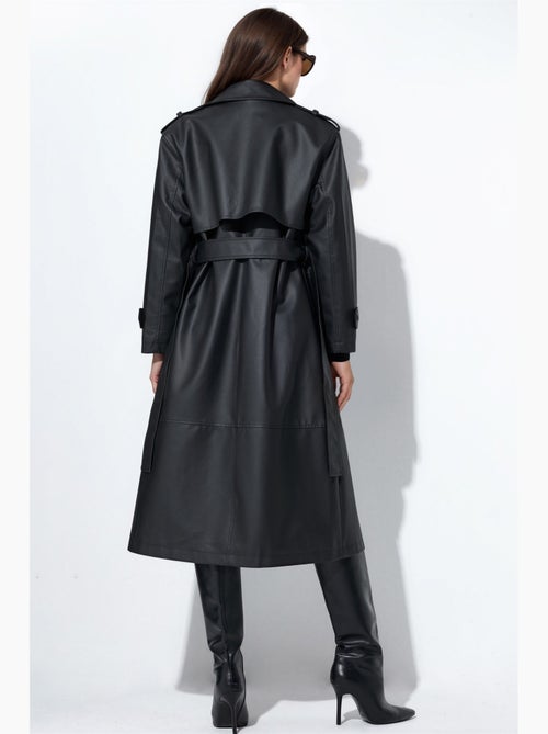 Manteau trench long ceinturé croisé hiccup - Kiabi Manteau trench long ceinturé croisé hiccup - Kiabi