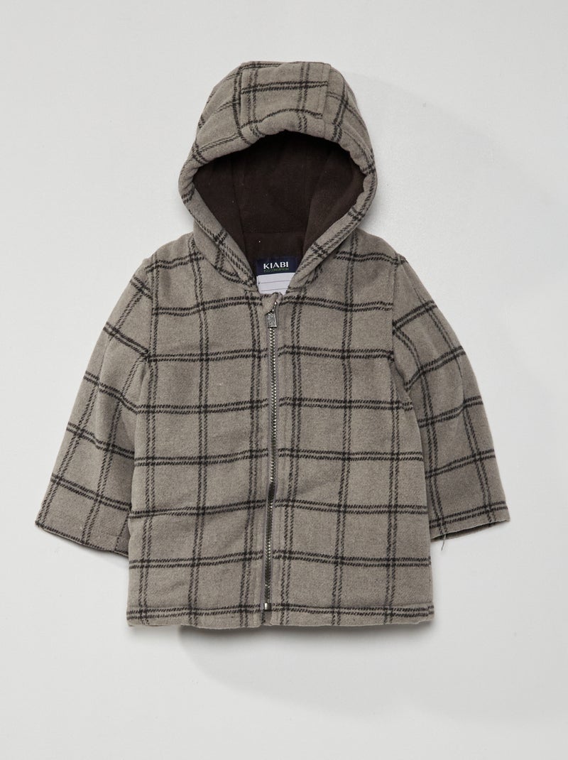 Manteau type lainage Gris - Kiabi