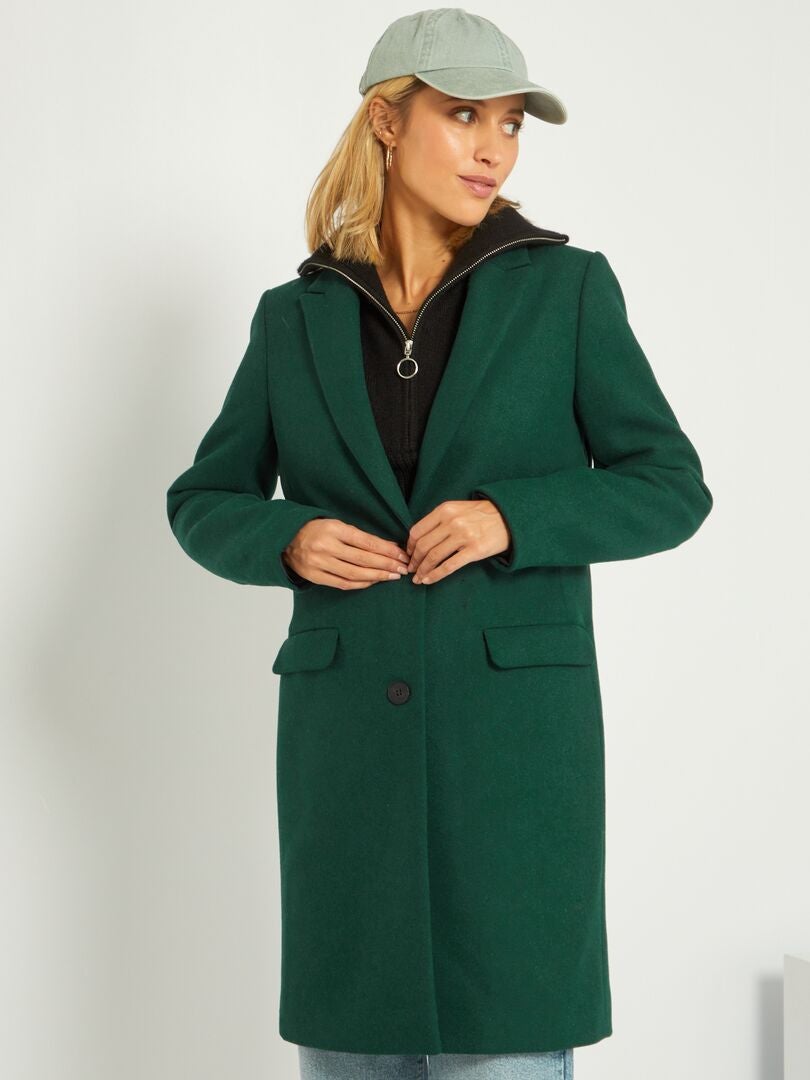 manteau femme vert hiver