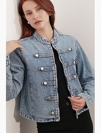 Manteau veste en denim femme bdart