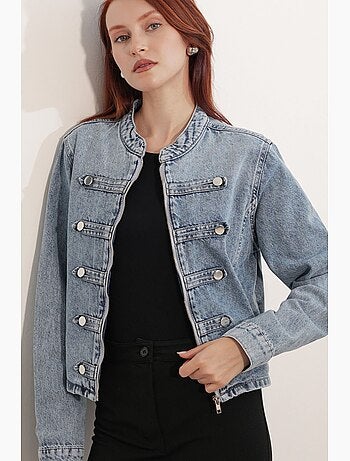 Manteau veste en denim femme bdart