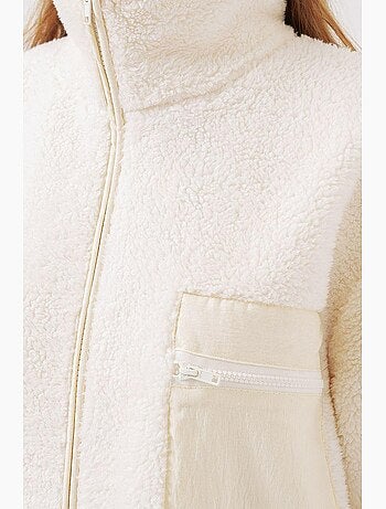Manteau veste en fausse fourrure surdimensionné à fermeture éclair bdart