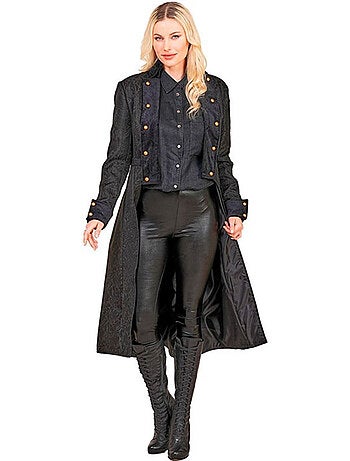 Manteau victorien noir pour femme