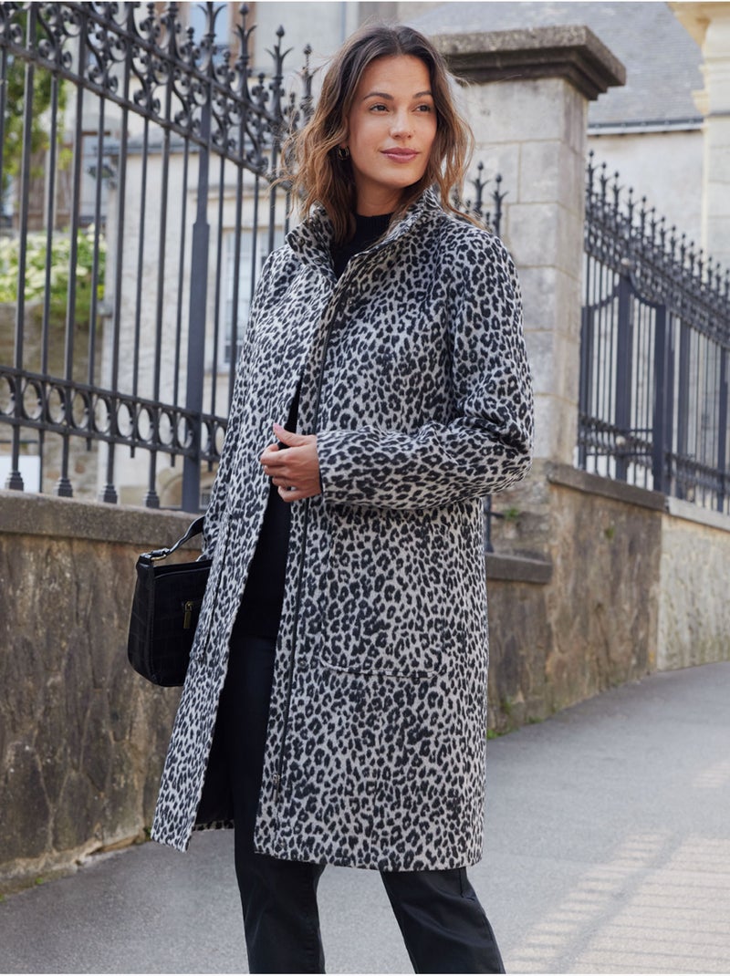 Manteau zippé doublé - DAXON Noir Gris - Kiabi