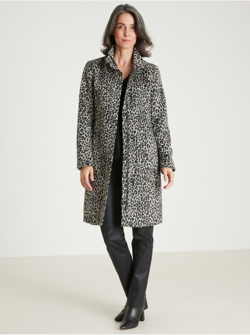 Manteau zippé doublé - DAXON Noir Gris - Kiabi