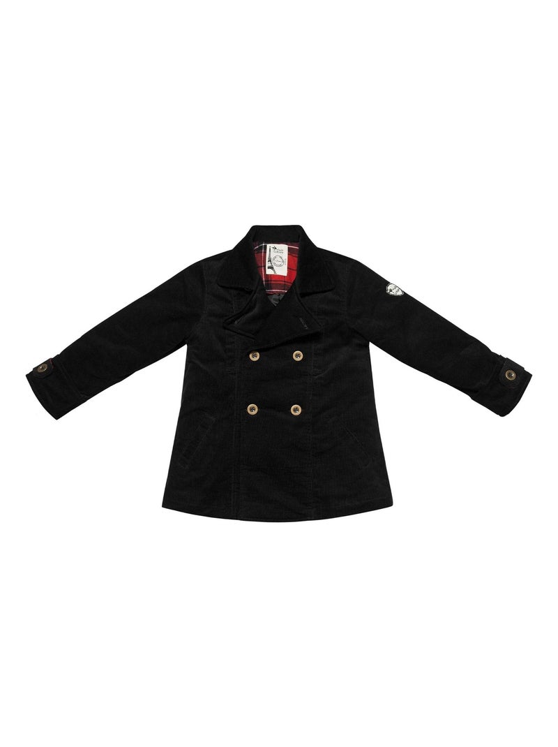 Manteaueau Caban   Velours   NOTTING HILL - La Faute à Voltaire Gris Noir - Kiabi