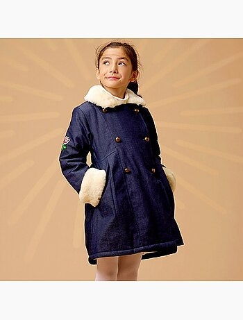 Manteaueau en Jean avec Col Fausse Fourrure ANOUSHKA - La Faute à Voltaire