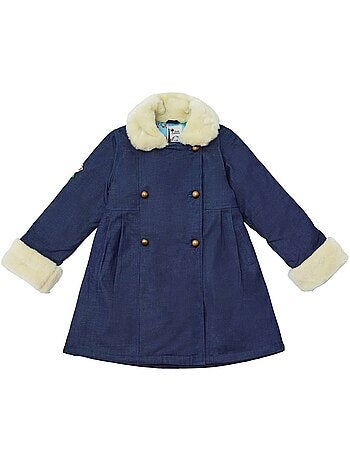 Manteaueau en Jean avec Col Fausse Fourrure ANOUSHKA - La Faute à Voltaire