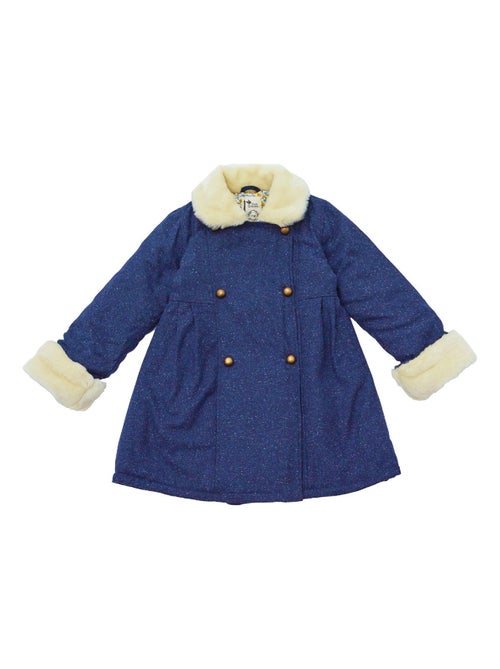 Manteaueau Laine Tweed     Fausse Fourrure  ANOUSHKA - La Faute à Voltaire - Kiabi