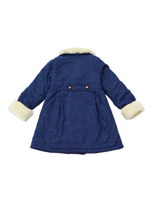 Manteaueau Laine Tweed     Fausse Fourrure  ANOUSHKA - La Faute à Voltaire - Kiabi