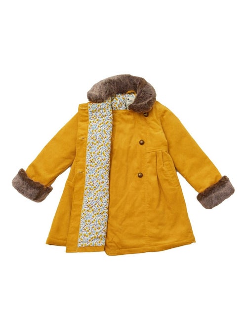 Manteaueau Long   Velours   Col Fausse Fourrure  ANOUSHKA - La Faute à Voltaire - Kiabi